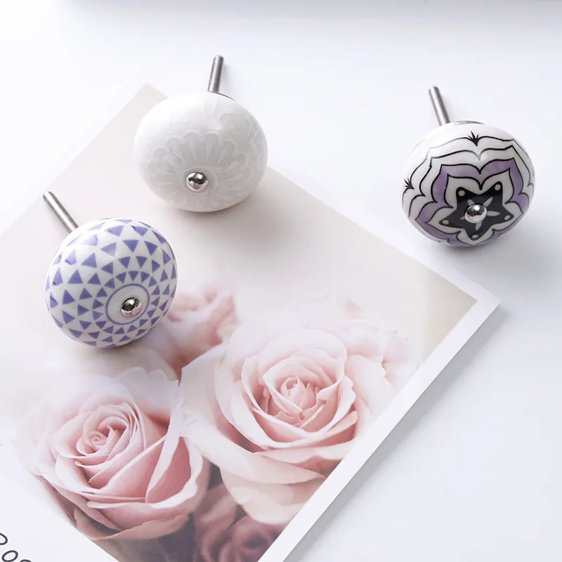 1x Ceramic Drawer Knobs Furniture Handle Kitchen Cabinet Knobs and Handles Cupboard Door Pull Handles Furniture Hardware