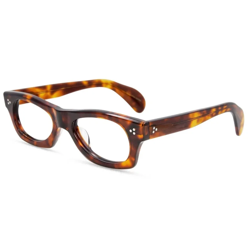 Belight 광학 빈티지 미니 둥근 모양 두꺼운 수제 아세테이트 레트로 빈티지 안경 처방 렌즈 9638