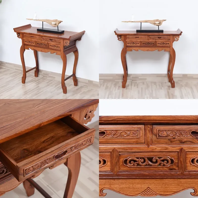 For Mahogany Rosewood Table Entrance Living Room Shentai Buddhist Incense Table Solid Wood Furniture Home Decor