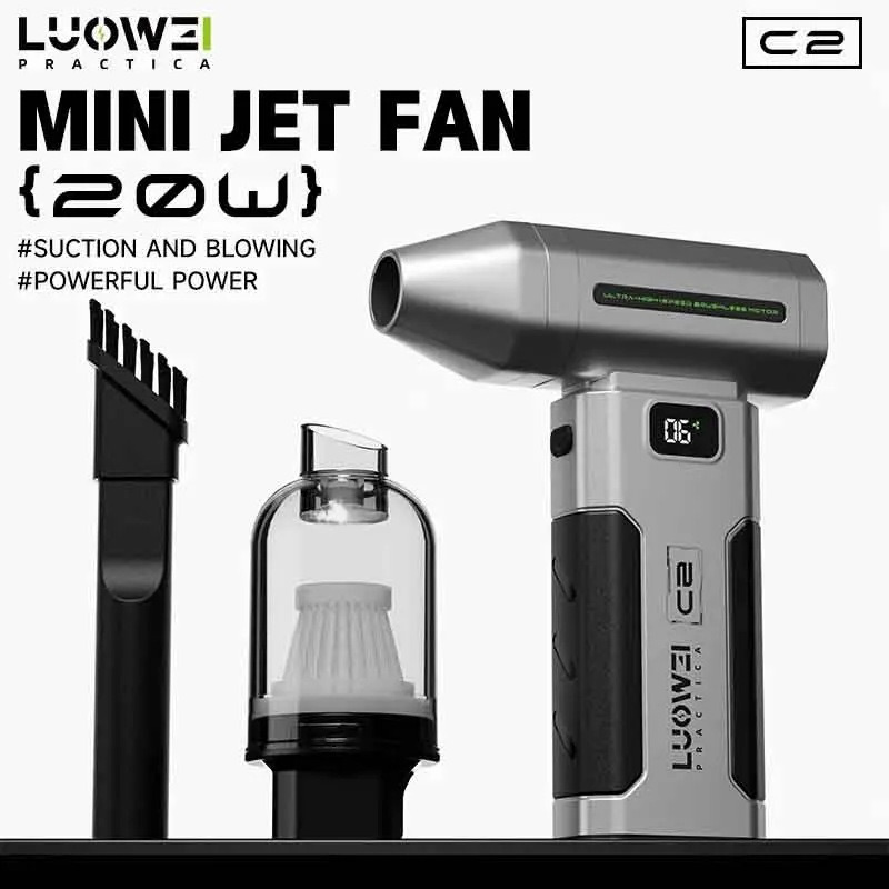 LUOWEI-C2 Mini Jet Fan Portable Air Blower for Repair, Suction & Blowing Dust Cleaning for Electronics & Phones