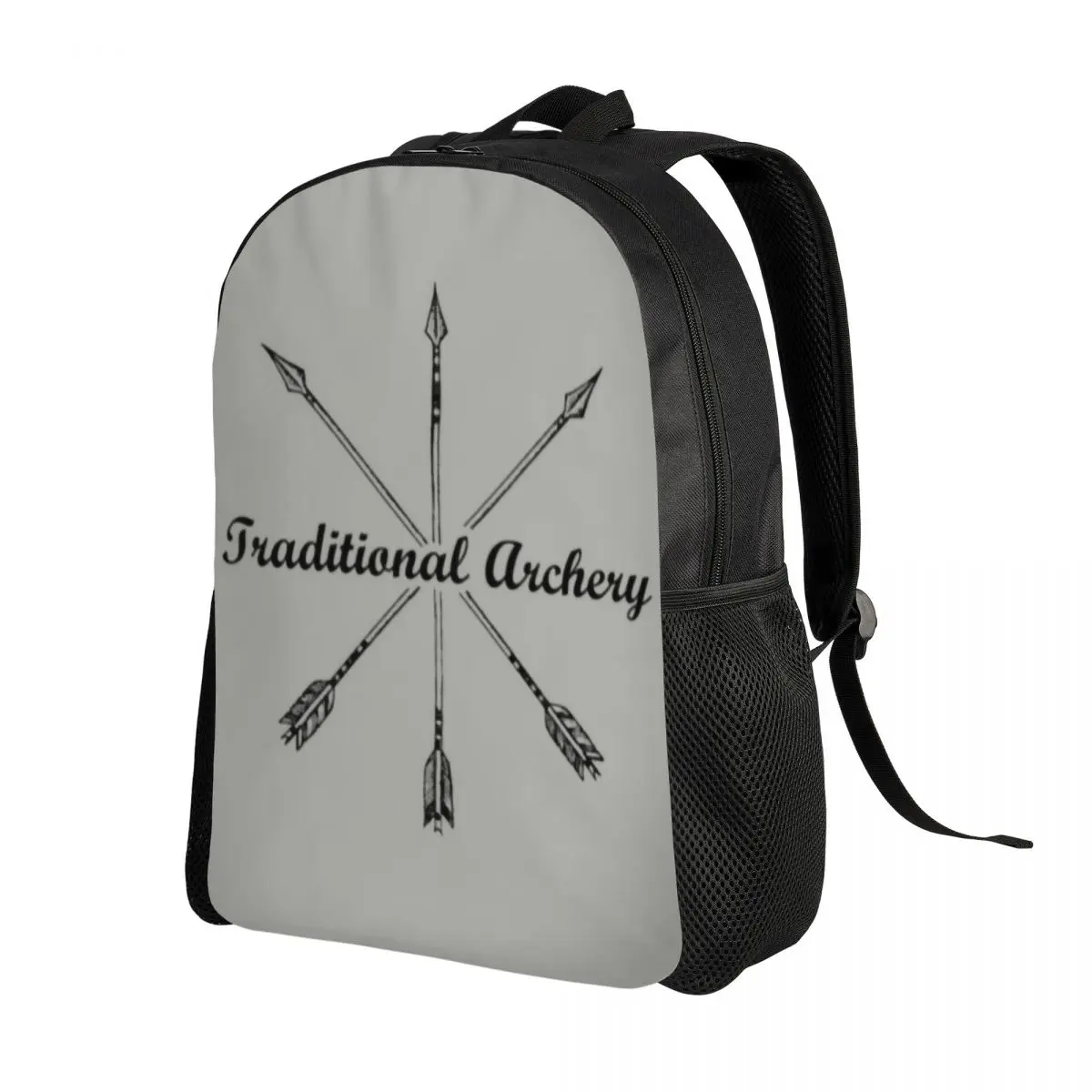 Traditional Archery Travel Backpack Women Men School Computer Bookbag Hunter Archer Bow Hunting College Student Daypack Bags