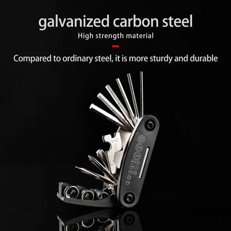 16 في 1 أدوات MTB دراجة الطريق ألين وجع أدوات الجيب المحمولة دراجة أداة إصلاح مجموعة أدوات متعددة الوظائف