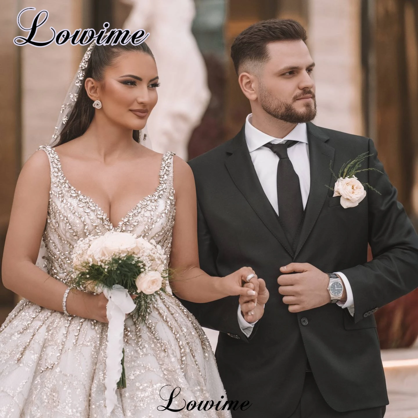 2026 Summer Beaded Wedding Dresses A-Line Spaghetti Chapel Wedding Gowns Elegant Brides Dresses Vestido Blanco Customized