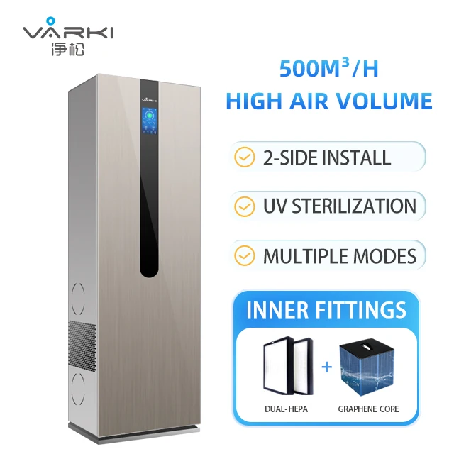 

500m³/h Bidirectional ERV/HRV Ventilation System Home Commercial Heat Exchanger air Recuperator with H13 HAPE Wifi Controller