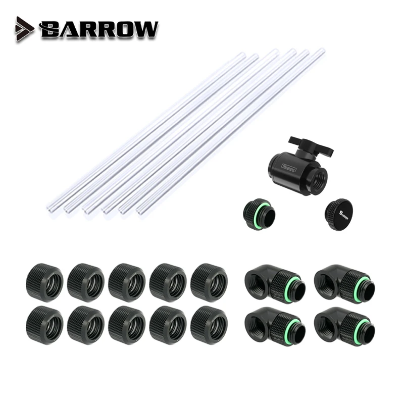 Barrow Fitting Kit use for OD12mm/14mm/16mm Hard Tube /Rigid Fitting Combo /PETG Tube /Hand Compression Connector Fitting