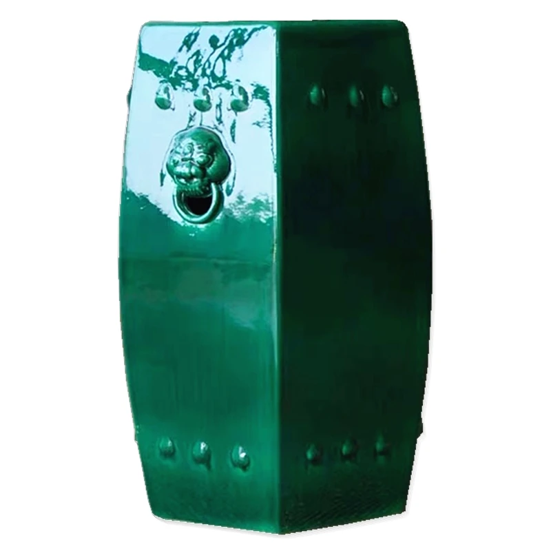 New Chinese ceramic drum stool, prismatic square cool pier study sofa side several classical ornaments