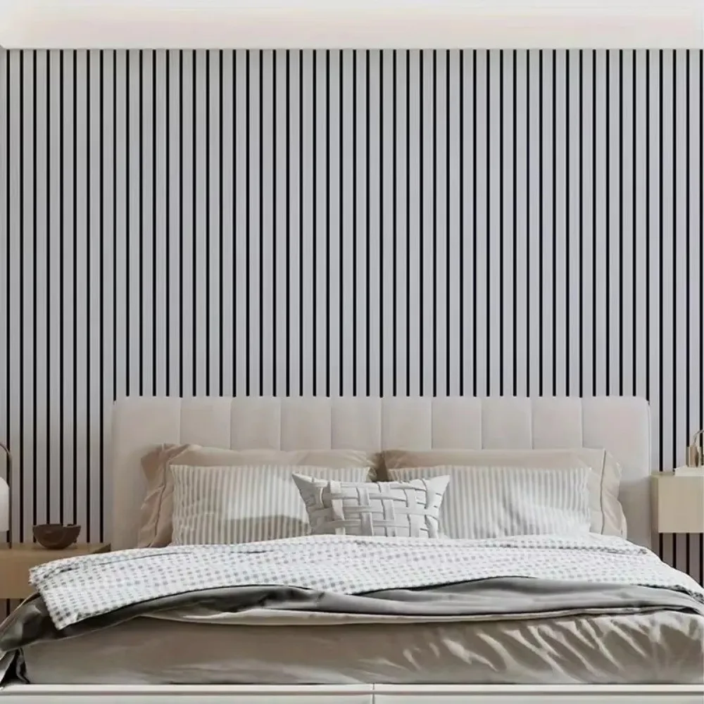 Self-Adhesive Imitation Wood Grain Wallpaper Peel and Stick PVC Artificial Grille Wall Sticker Thickened DIY Wall Decoration