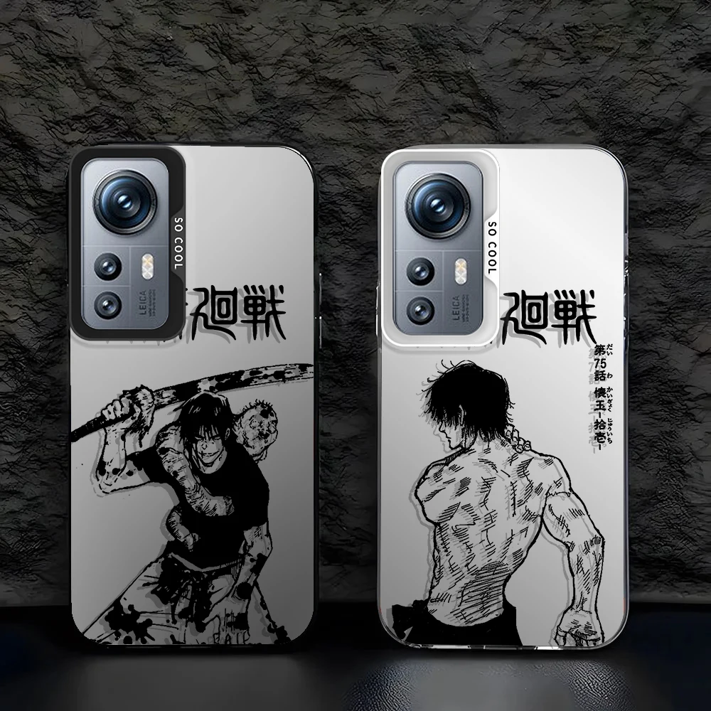 Jujutsu Kaisen Fushiguro Toji For Redmi K60 12 10X 9T 9C 8 A1 A2 Plus 4G Fashion Colorful Silver Phone Case