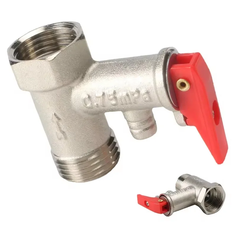 Thicken Electric Water Heater Safety Valve 1/2inch(DN15) Brass Pressure Reducing Spring Relief Valve For Water Heaters System