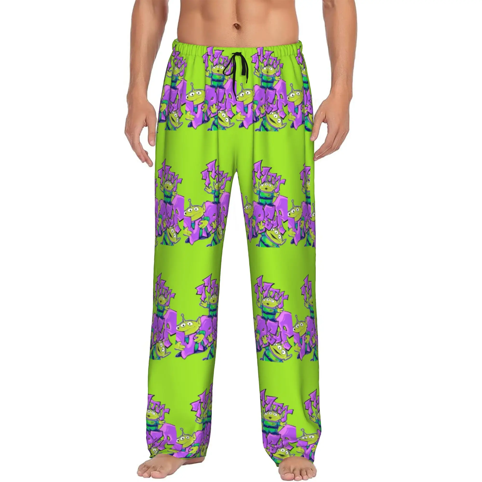 Custom T-Toy Cartoon S-Story Pajama Pants Sleepwear Men Elastic Waistband  Sleep Lounge Bottoms with Pockets