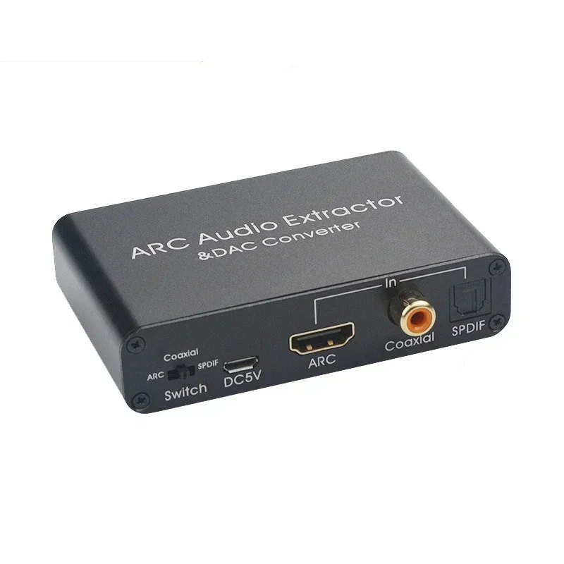 Adaptador extrator de áudio arco 3 5mm jack hdmi-compatível digital óptico analógico conversor dac divisor para tv