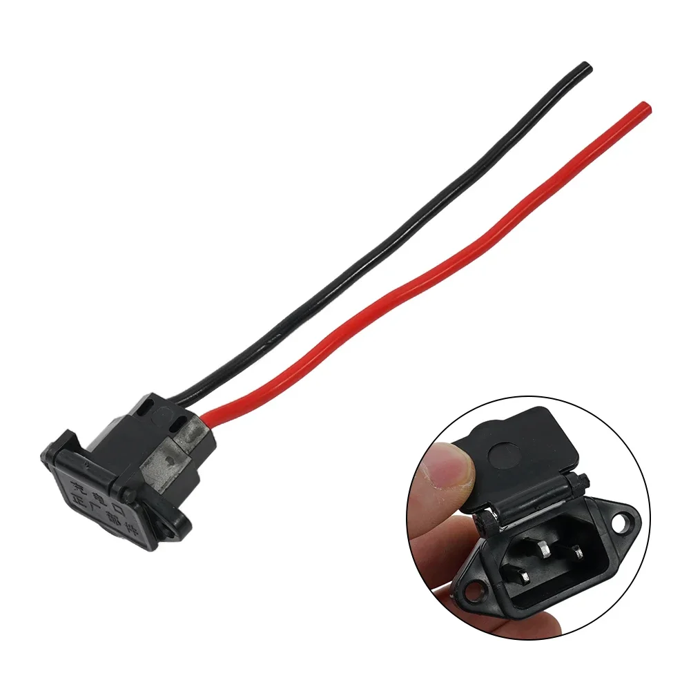 Cargador de enchufe eléctrico de alta calidad, 1 Uds., ABS + cobre, aproximadamente 20CM, piezas eléctricas para motocicleta, sin