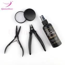 Keratin Hair Extension Tools Kit Keratin Glue Beads Fusion Hair Extension Bond Cutter Scissor Keratin Bond Glue Remover Pliers
