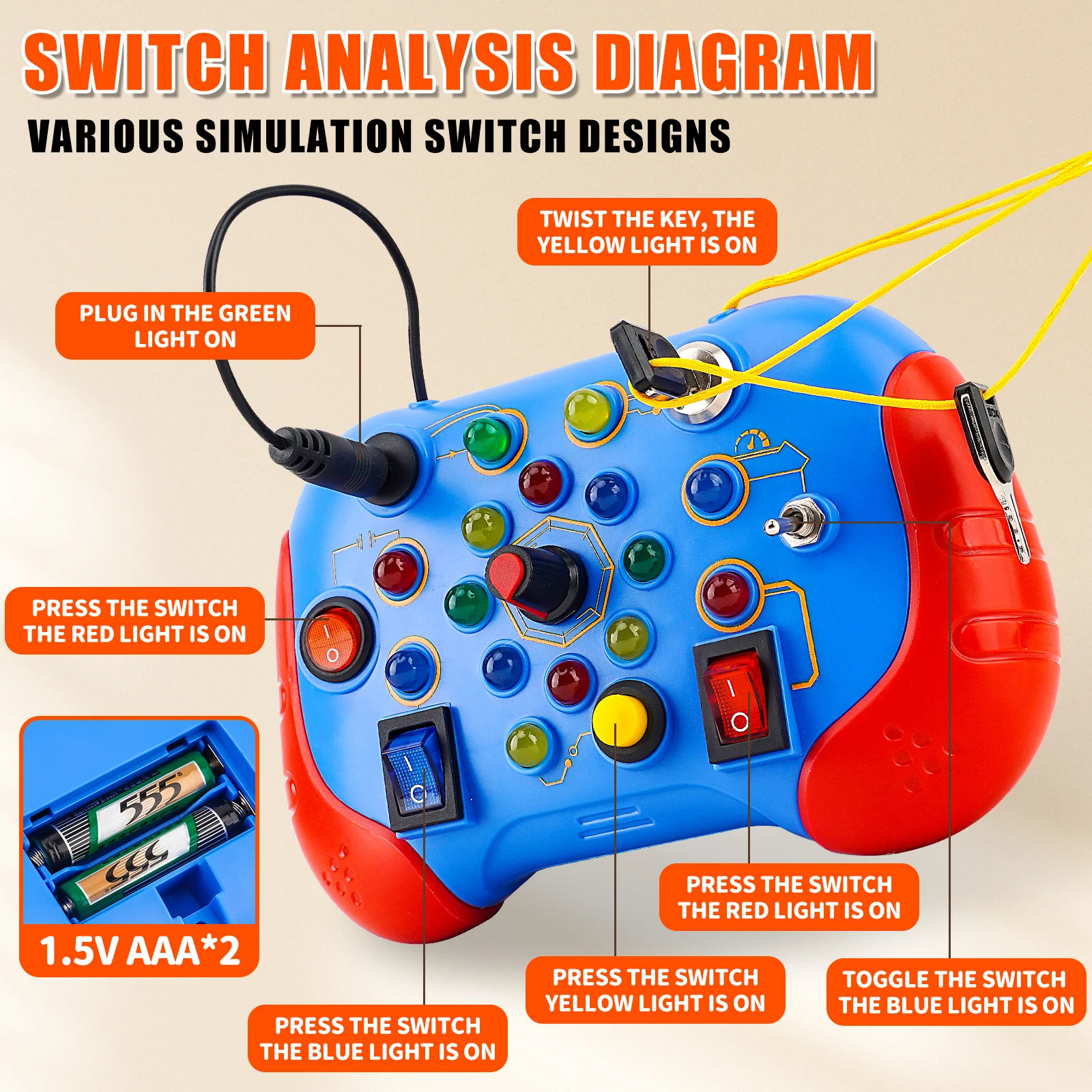 인터랙티브 LED 교통 신호등 자극적인 교육적 놀이