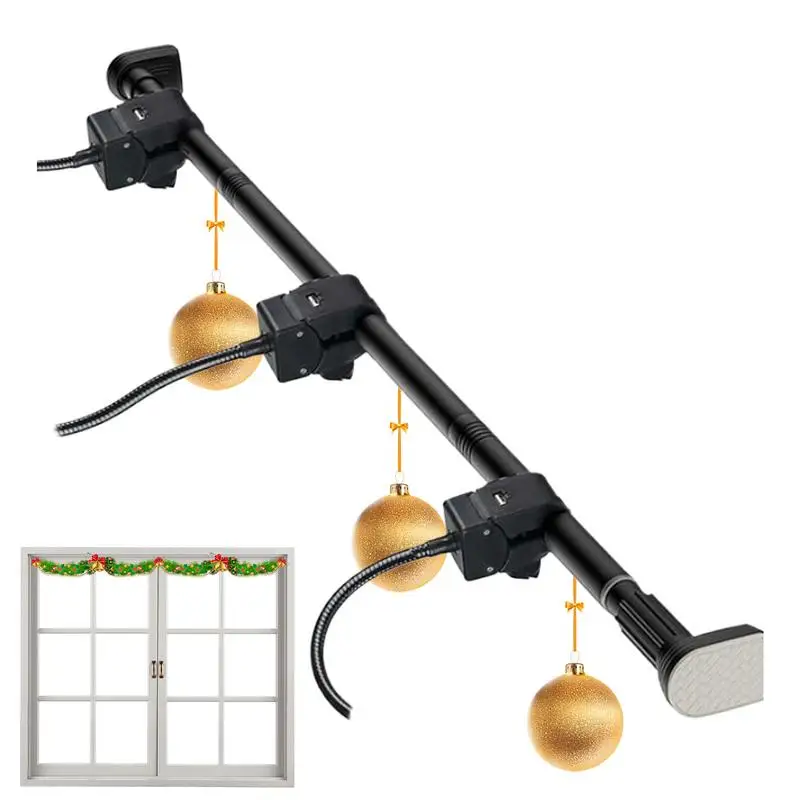 

Garland Holder Heavy Duty Front Door Christmas Wreath Hook Parties Accessories Adjustable Wreath Hanger Reusable Tension Rod For