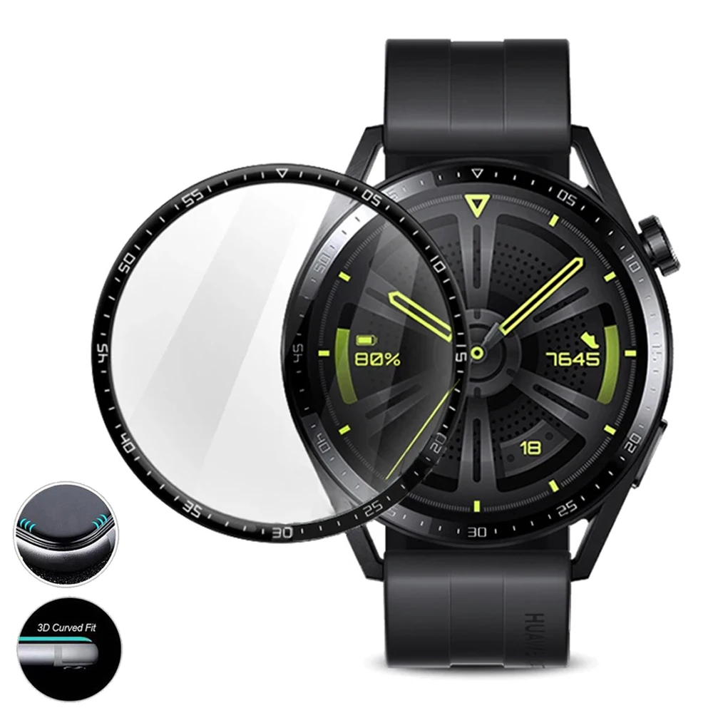 For Huawei Watch GT3 46mm 3D Curved Composite Film 1/3/5pcs Screen Protective Film With Scale Watch Decorative Accessories