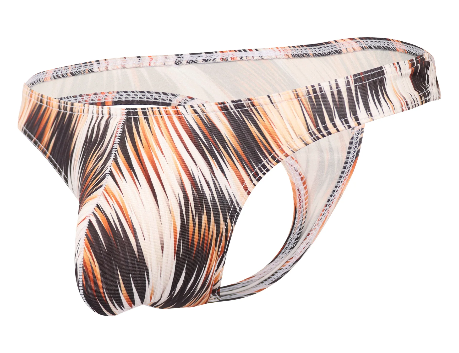 

Colorful Plaid Print U-pouch Thong for Men Bulge Low-Rise Breathable Underwear Gays Erotic Open Buttock Underpants Daily Panties