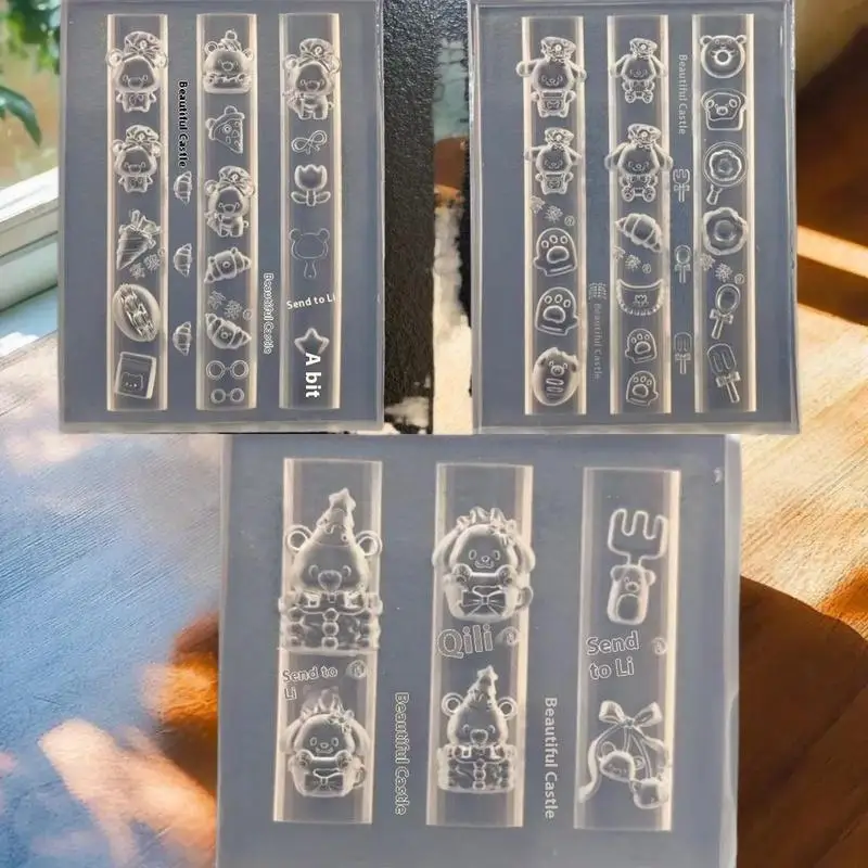 

Симпатичная 3D силиконовая форма для ногтей с дизайном медведя и собаки, шаблон для украшения мороженого и торта своими руками для кухонных десертов