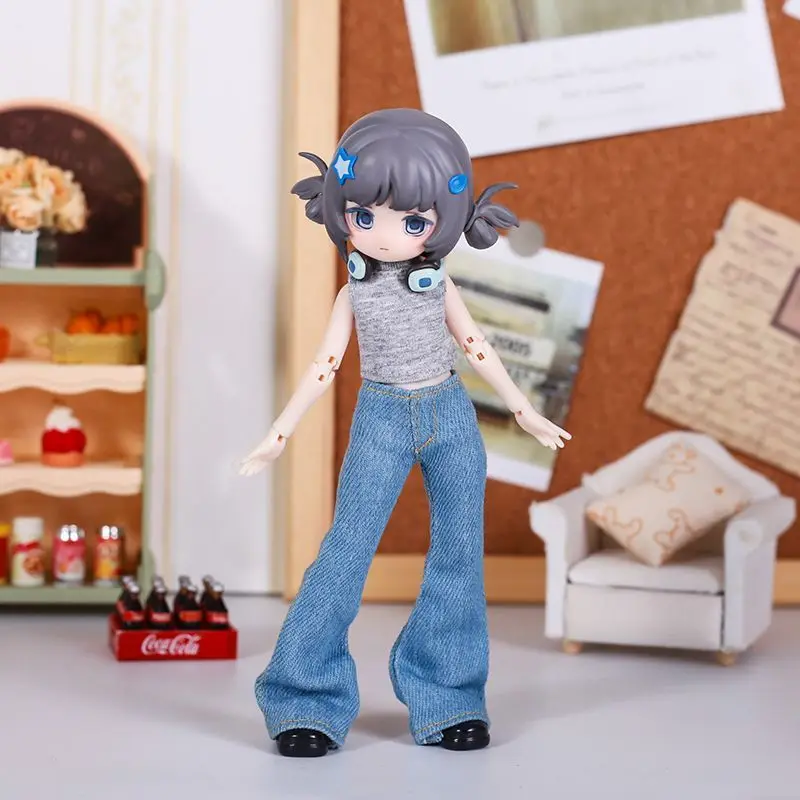 For 1/12 BJD Flared Slim-fit Pants For Picco Neemo Asi 2.0 3.0 10000 Escape Dress Up Doll Outfit Clothes Gift