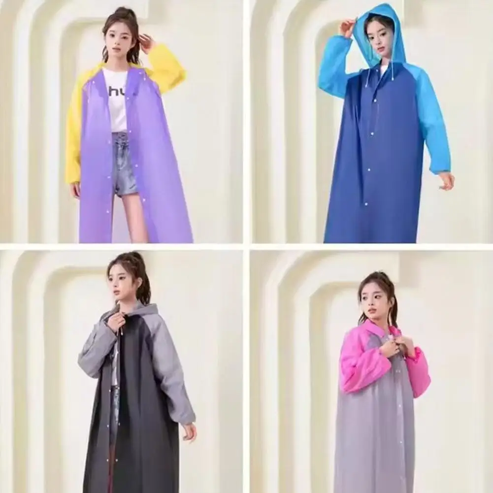 

Adult Travel Essential Lightweight Portable Raincoat Poncho Waterproof Outdoor Reusable Rainwear Fashionable B5E8