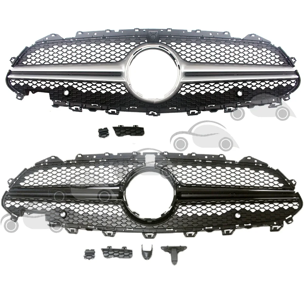 Front Bumper Racing Grills Billet Grille Cover For Mercedes-Benz W257 C257 CLS-Class 2019 2020 2021