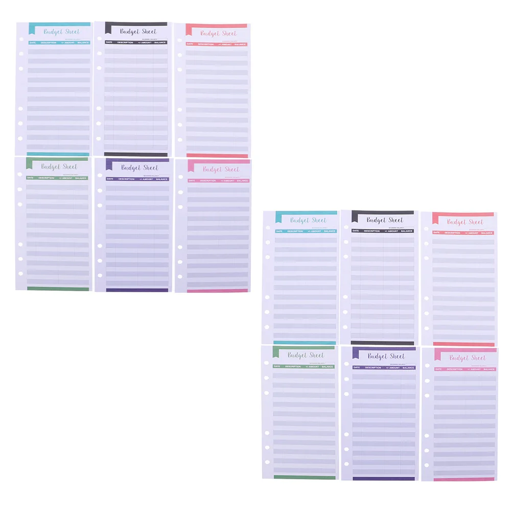 

24 Pcs Card Budget Savings Binder Budgeting Inserts Portable Planner Simple Tools