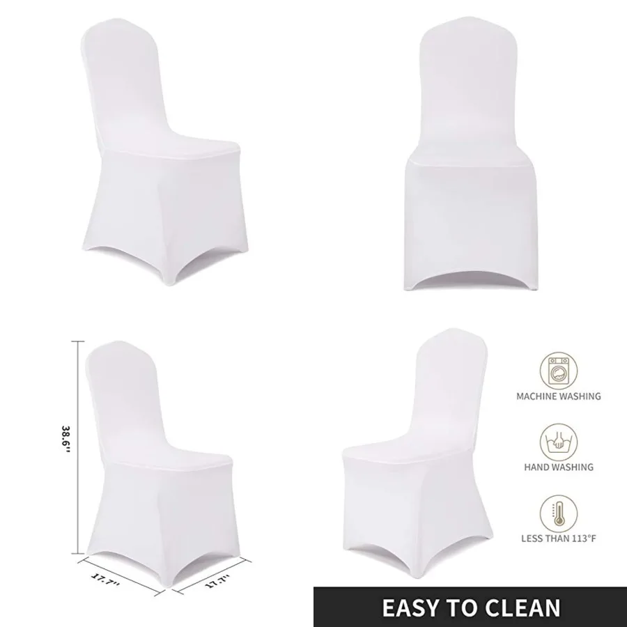 

Stretch Spandex Chair Cover for Wedding Party Dining Banquet Event,25