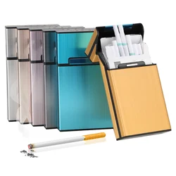 Personality Aluminum Smoking Cigarette Case Gift Box Cigarette Cigar Case Pocket Container Tobacco Storage Holder