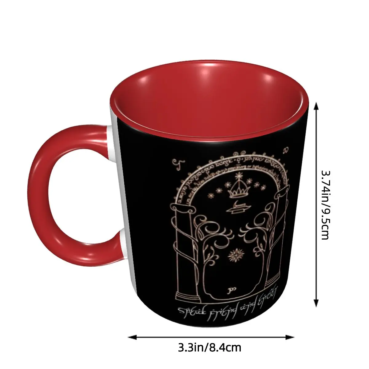 Speak Friend And Enter Mug Funny Ceramic Coffee Cups Tea Mugs Milk Cup Drinkware Gift for Woman Man