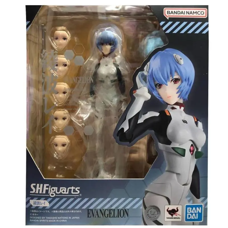 

Bandai NEON GENESIS EVANGELION Anime Figure SHF Ayanami Rei Action Figure Toys for Kids Gift Collectible Model Original