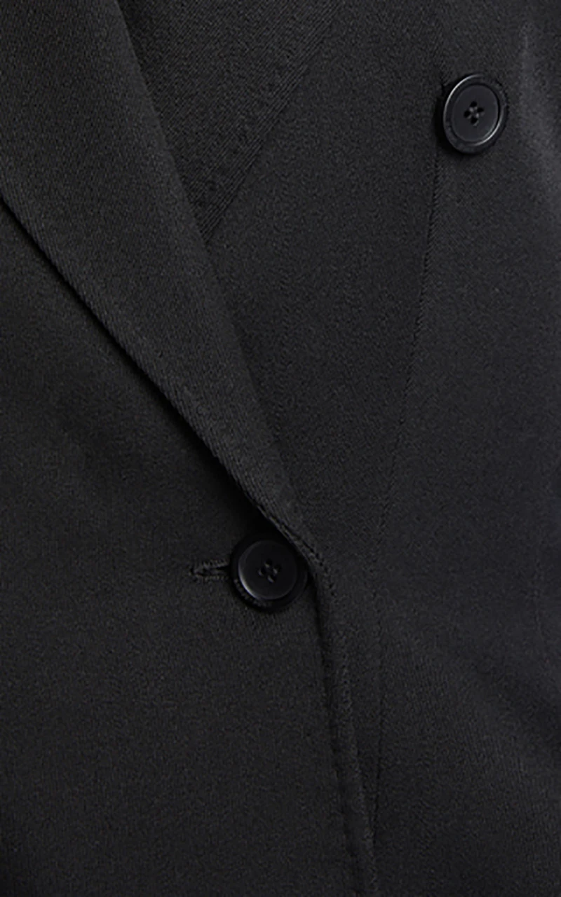 Black Suits for Women Long Blazer Jacket Business Formal Coat Slim Fitted Double Breasted Dress Customize