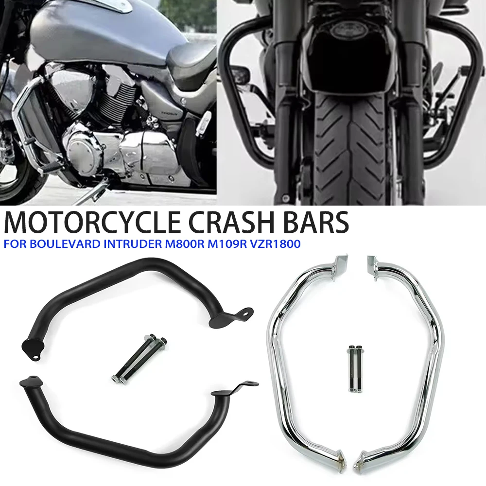 

For SUZUKI BOULEVARD Intruder M109R VZR1800 2006-2023 Motorcycle Crash Bars Engine Guard Bumper Stunt Cage Protector