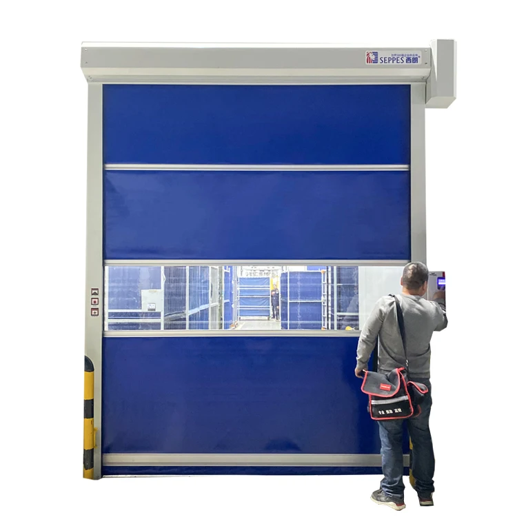 

Industri Rapid High-Speed PVC Warehouse Doors Finished Rolling Shutter for Indoor Use Windproof Feature Factory Manufacturing