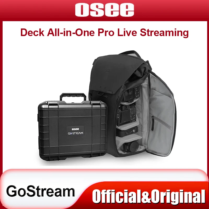 Osee GoStream Deck All-in-One Pro Live Streaming Multi Camera Video Mixer Switcher Recorder Player Kit 4 HDMI In USB-C I/O