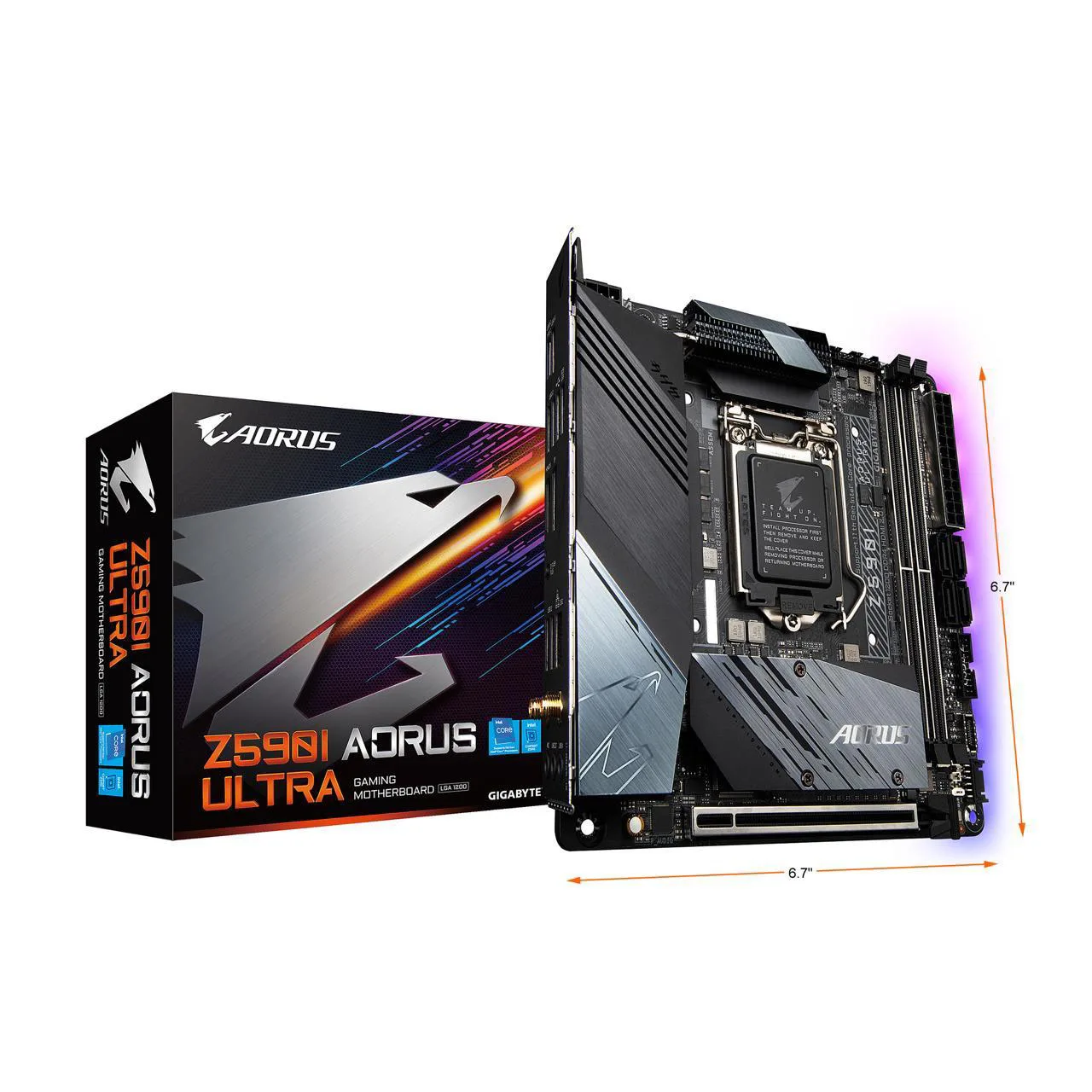 GIGABYTE Z590I AORUS ULTRA LGA 1200 Intel Z590 Mini-ITX Computer Motherboard Dual M.2 HDMI Intel WIFI 6 for Gaming