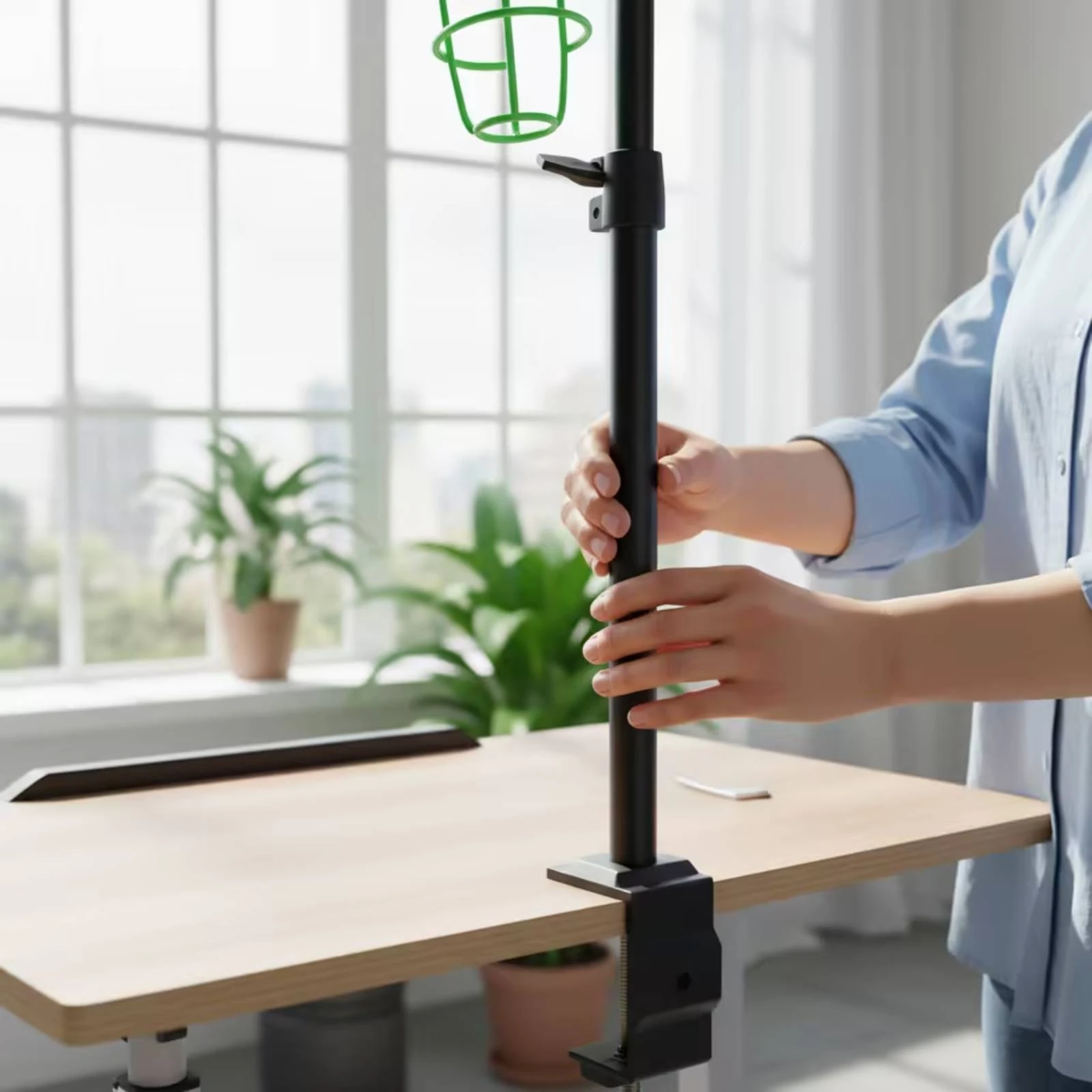 Bedside Infusion Stand Adjustable Height IV Pole with Clamp Stainless Steel Clamping IV Stand for Patients, Home Nursing