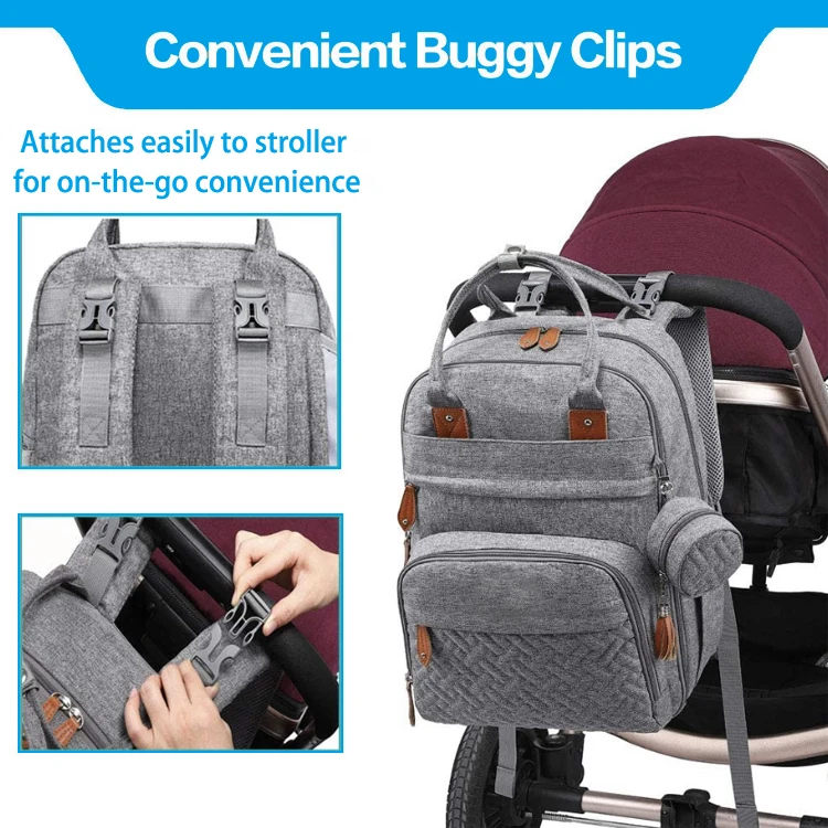 New trending custom waterproof baby nappy bags mommy bag new fashion bady diaper mommy backpack with changing station