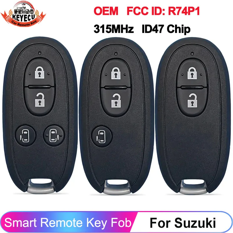 

KEYECU Original Smart Card Key FCC ID: R74P1 For Suzuki Alto Wagon Hustler 315MHz PCF7953 HITAG 3 47 Chip Russia Market Remote