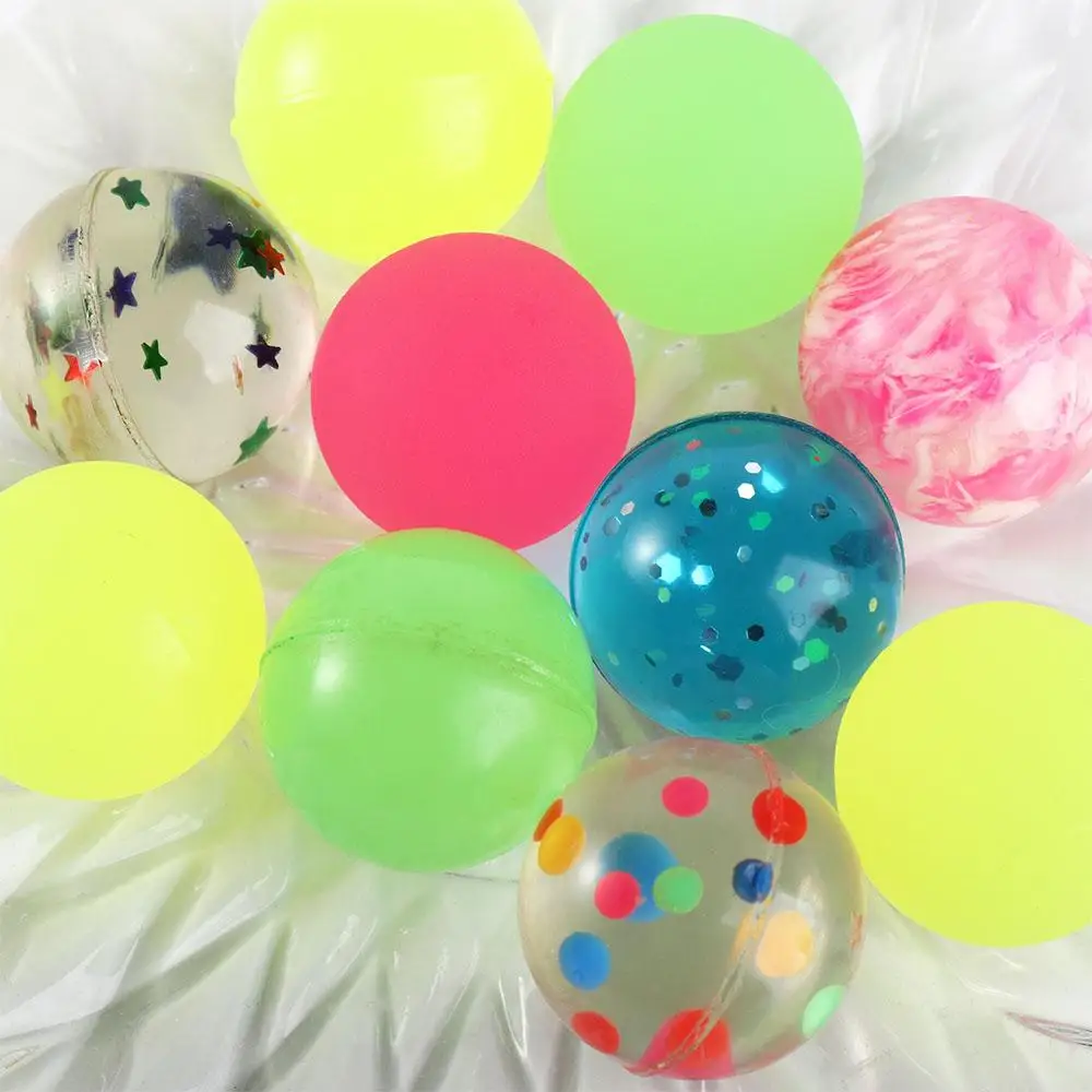 10PCS สี Cloud Bouncy Balls ยาง 25 มม.ของเล่นเด็กลูกยางยืดหยุ่นไม่มีกลิ่นเกมกีฬายืดหยุ่นลูกกระโดด