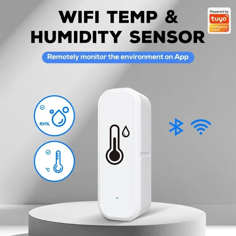 Tuya inteligente wifi sensor de umidade temperatura app monitor remoto para casa inteligente vida inteligente funciona com alexa google assistente
