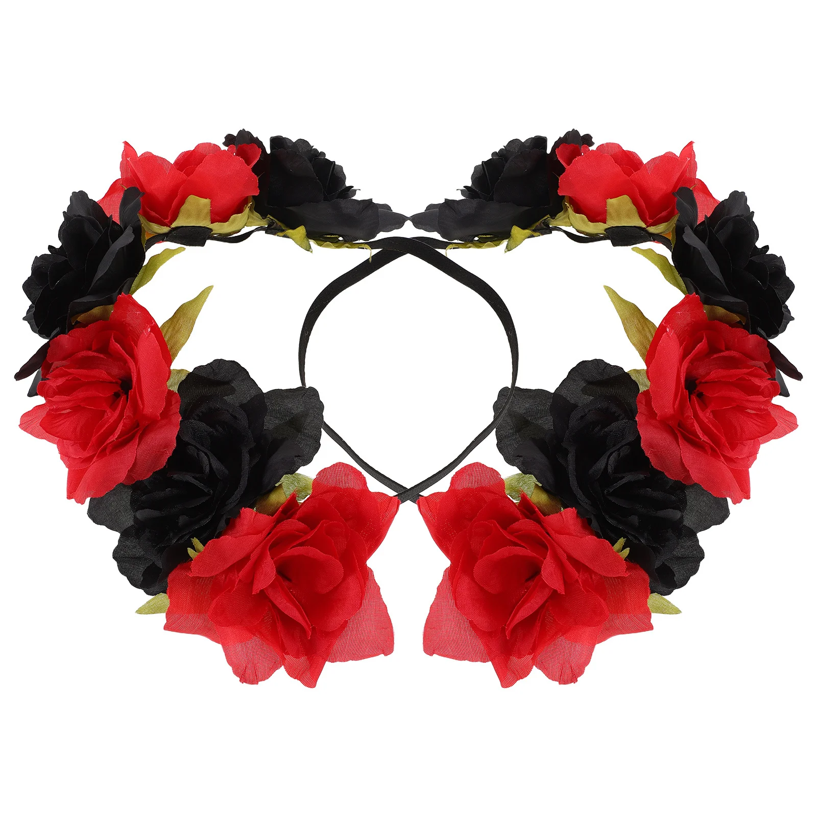 

2Pcs Bridal Flower Headband Rose Crown Elastic Floral Hair Accessory Wedding Party Headwear Flower Garland for Wedding