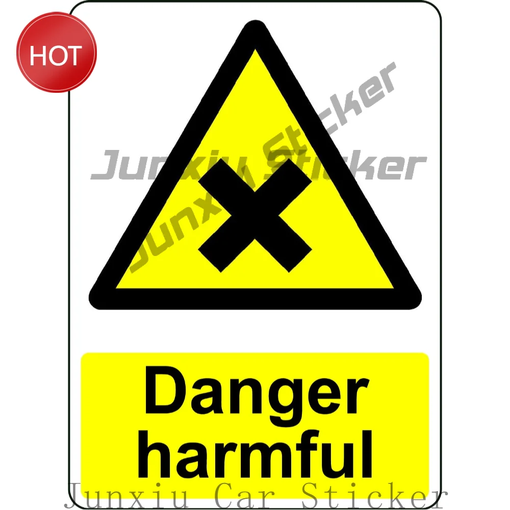 Danger Harmful PVC Safety Sticker For Storage Area Doors And Equipment Enclosures Workplace Hazard Awareness Decal