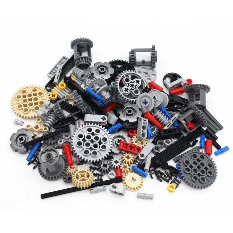 MOC Gear Axle Series mattoni Gear piattaforma rotante Gear Rack differenziale Power-driven meccanico parti tecniche Building Blocks