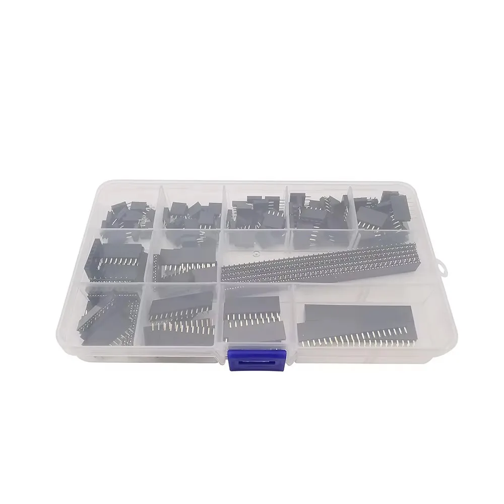 155Pcs/Box 2.54mm Single Row Female 2/3/4/5/6/7/8/9/10/12/20/40Pin 2.54 Breakable Pin Header PCB JST Connector Strip For Arduino