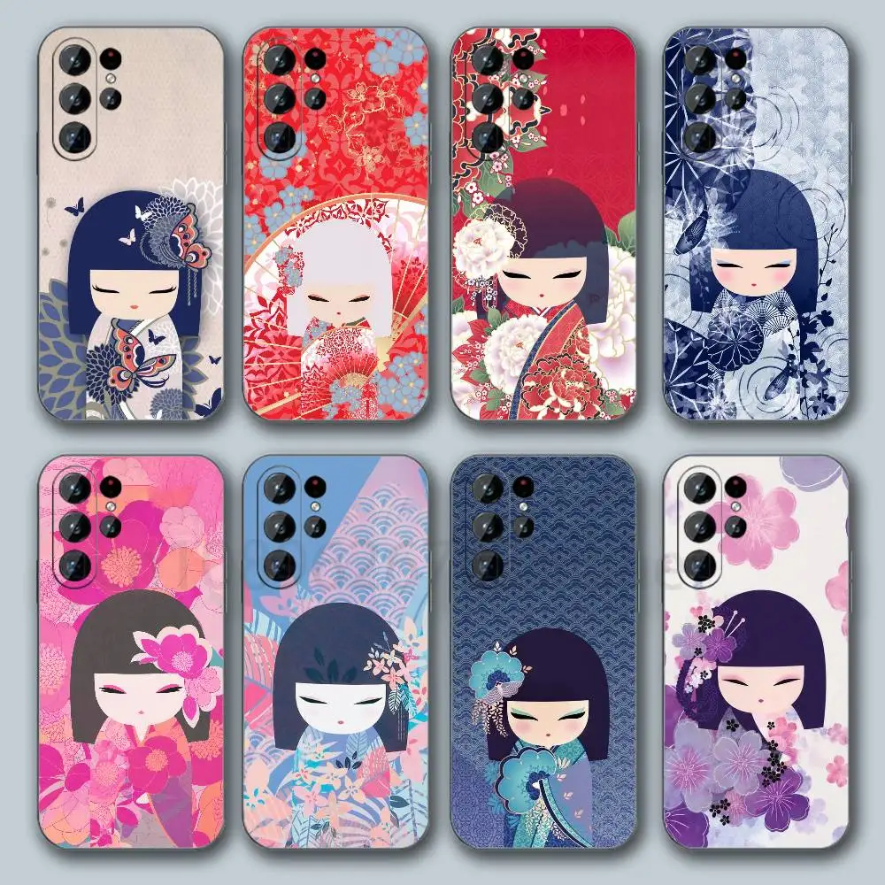 Kokeshi Doll Kimono Girl For Samsung Galaxy S26 Ultra Case Samsung Galaxy S26 Plus S 26  Liquid Silicone Cover Samsung