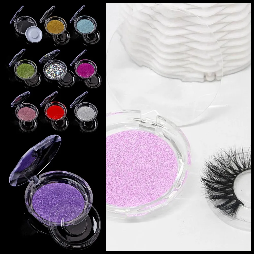 Fashion Round False Eyelashes Case Makeup Lashes Holder Eye lashes Box Professional Magnetic Lashes Mirror Case Beauty