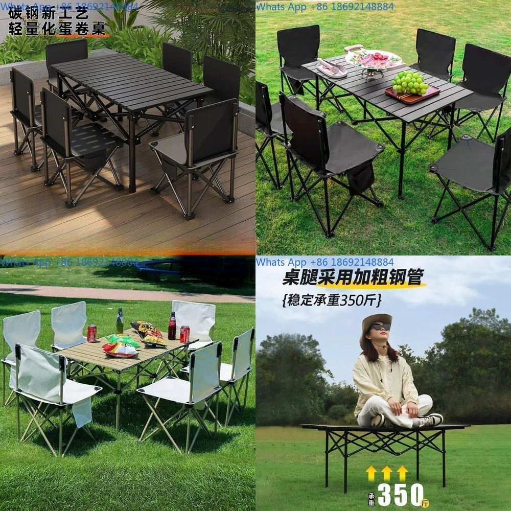 

Portable Folding Table and Chairs Set for Camping Outdoor Picnic Backyard BBQ Use