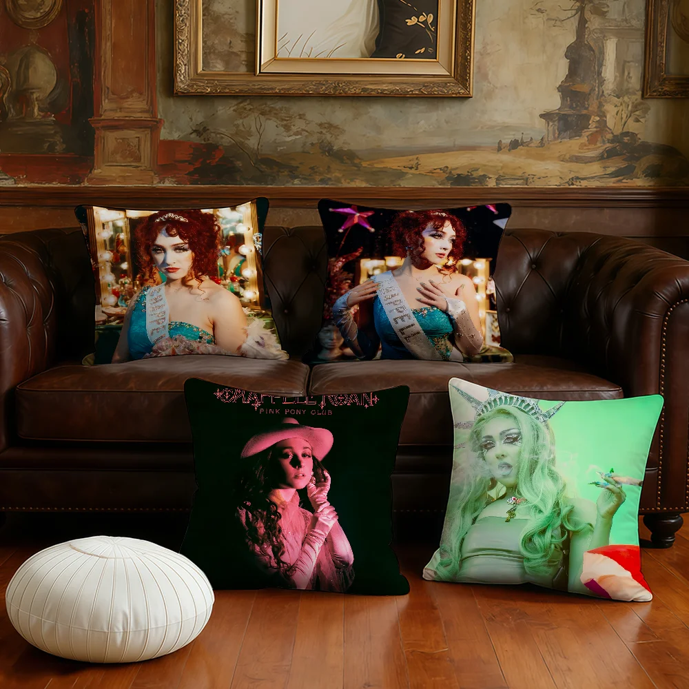Singer Chappell Roan  cushion cover Pillow Case Plush Fabric Soft Double Sided Print Sofa Cushion Cover Throw Pillow Covers