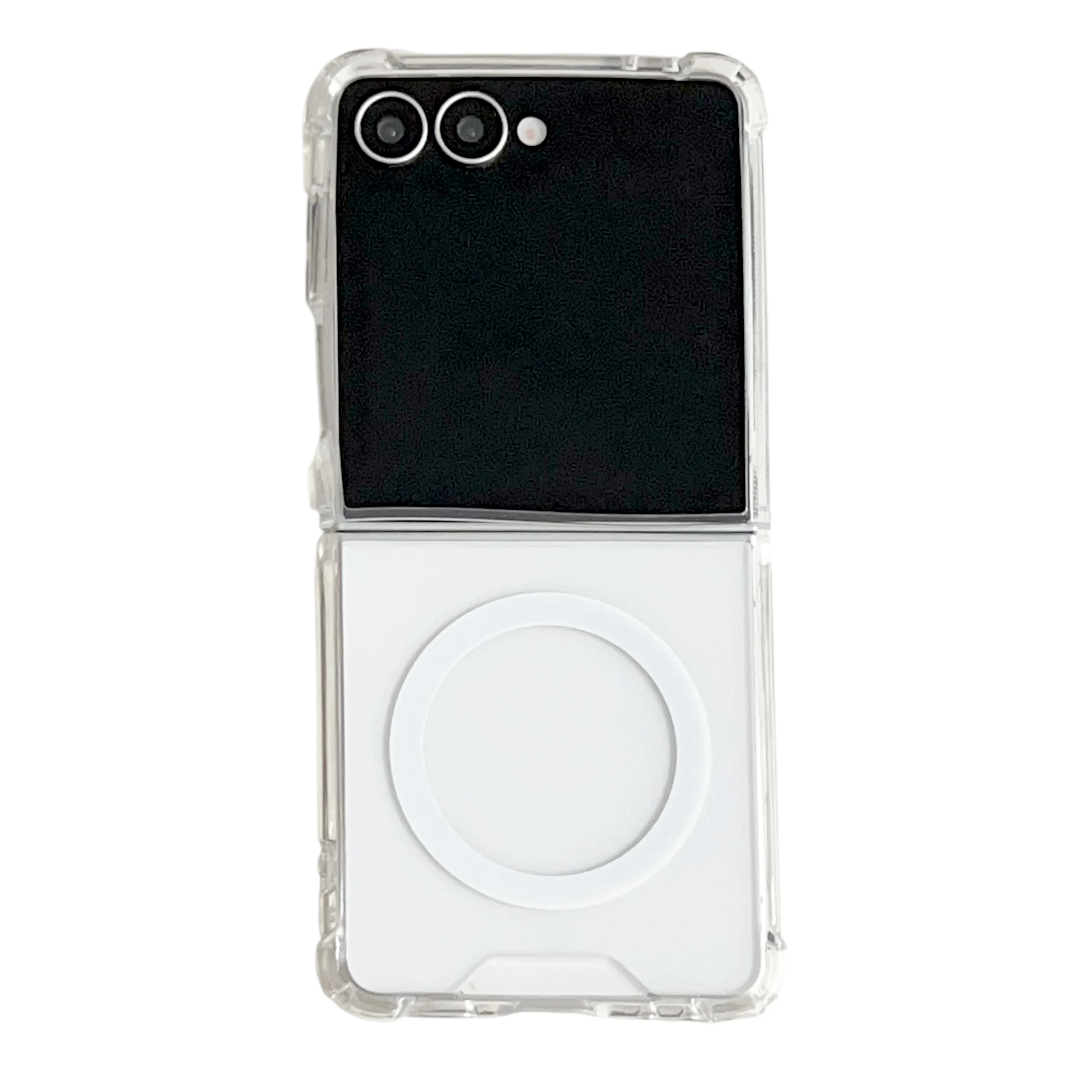 Case For Samsung Galaxy Z Flip 8 Clear PC Soft Full Shockproof Cover With Wireless Charging