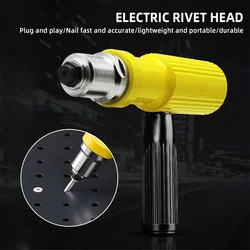 Elétrica Cordless Rivet Nut Gun, Drill Bit, Riveting Adaptador, Inserir Nail Acessórios Ferramenta, DIY, 2,2 milímetros-3,2 milímetros